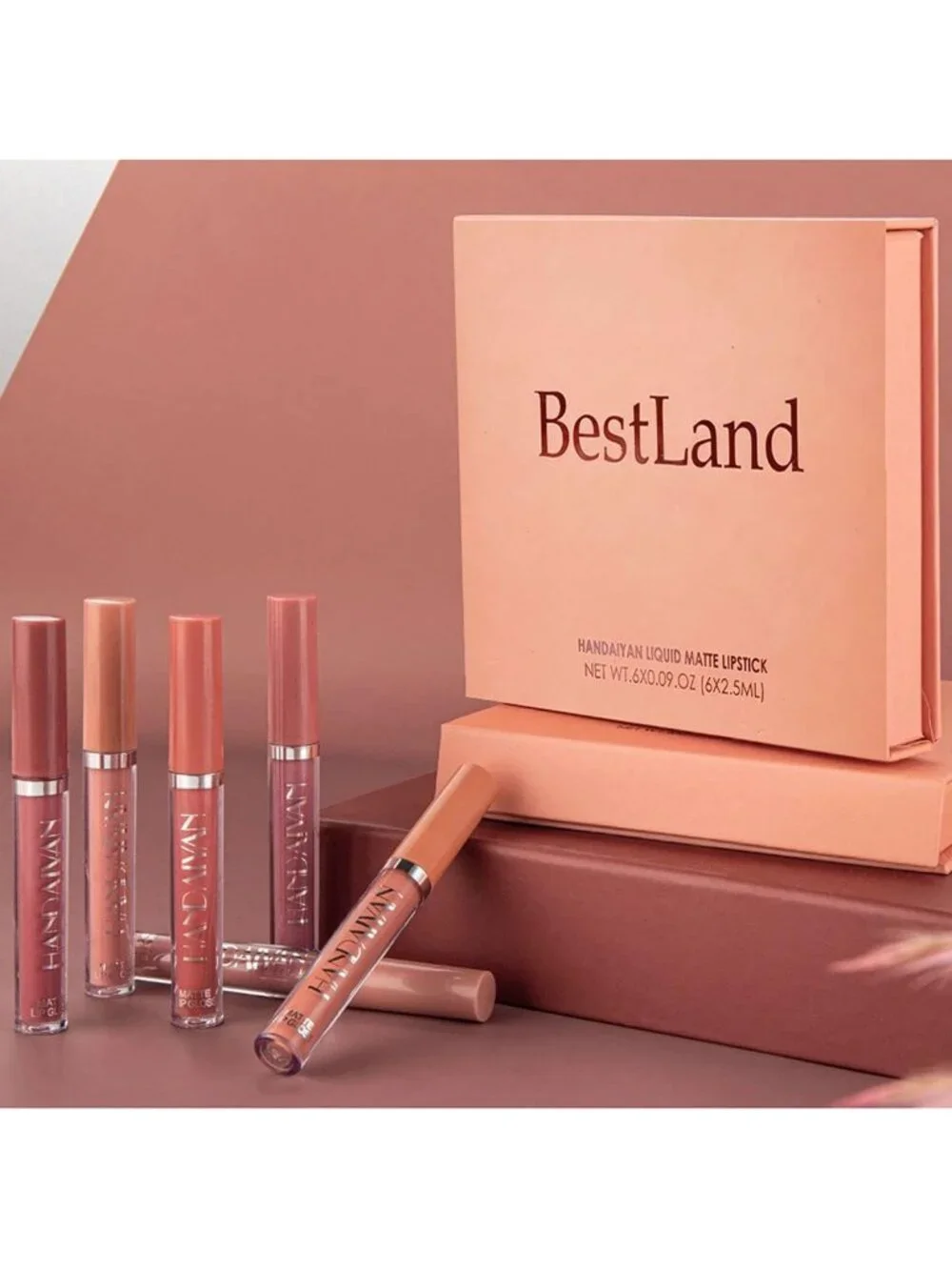 6Pcs Waterproof Matte Liquid Lipstick Set - Non-Stick Cup Lip Gloss Collection